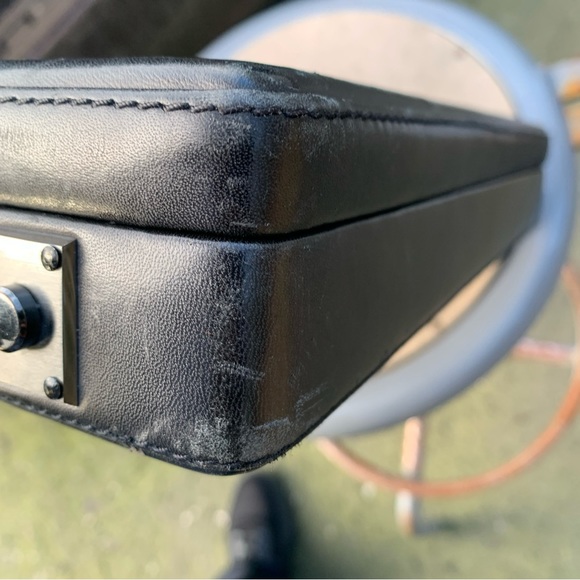 Classic Vintage Leather Combination Briefcase -  CROUCH & FITZGERALD 16x13x3 - Picture 4 of 13